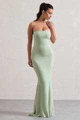 Ceremony | Pale Green Bandeau Maxi Dress