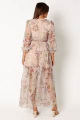 Maria Long Sleeve Maxi Dress - Cream