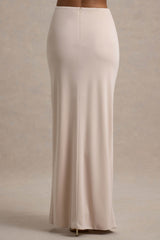 Marlena | Cream Twisted Split Maxi Skirt